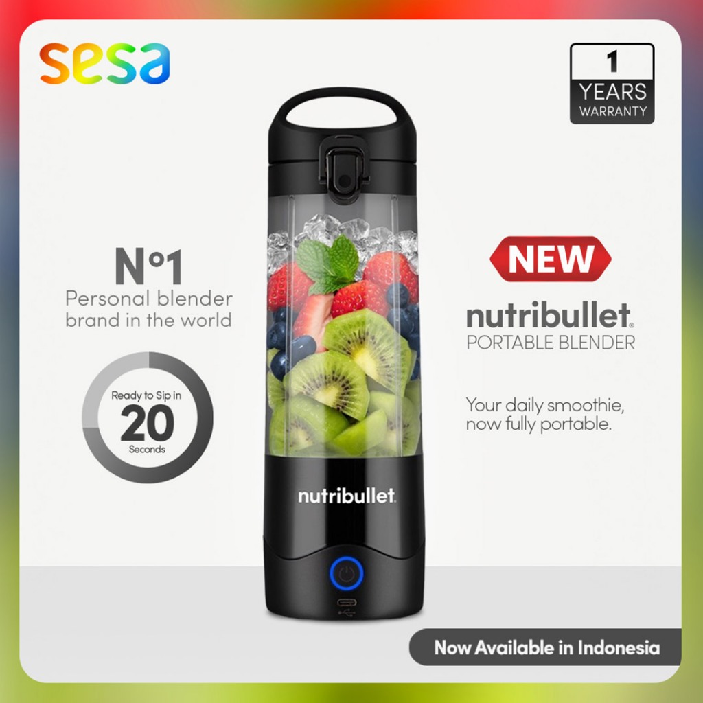 Nutribullet Portable Blender Black – Blender Mini Praktis Tanpa Kabel