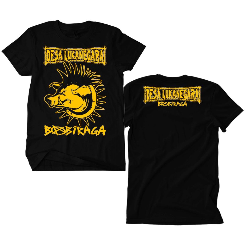 Kaos Band Punk Desa Lukanegara - Babiraga Logo hitam