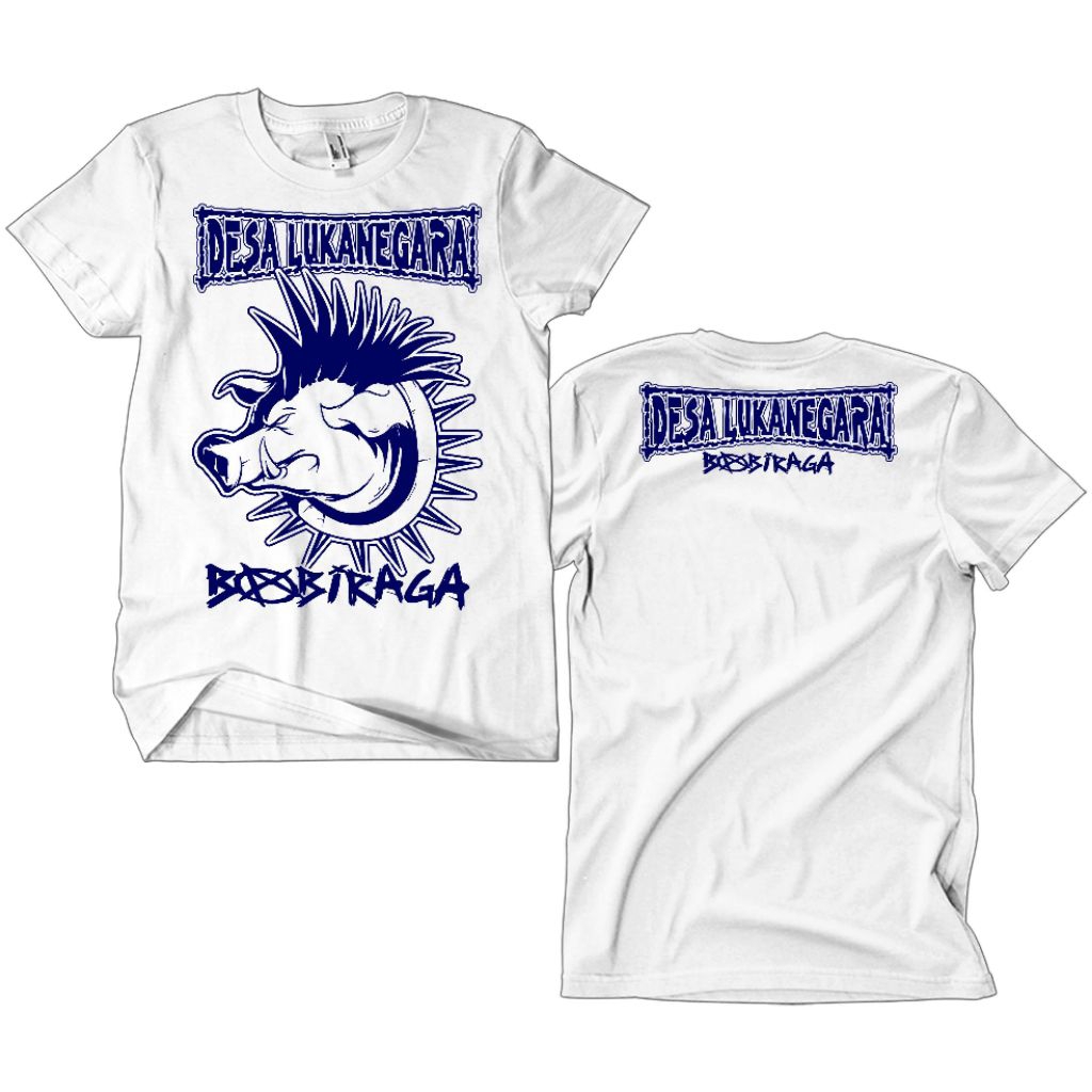 Kaos Band Punk Desa Lukanegara - Babiraga Logo putih