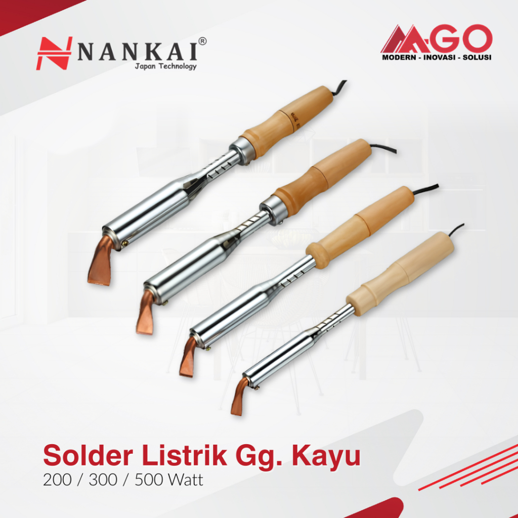 Solder Listrik Gagang Kayu NANKAI (200 / 300 / 500 Watt)