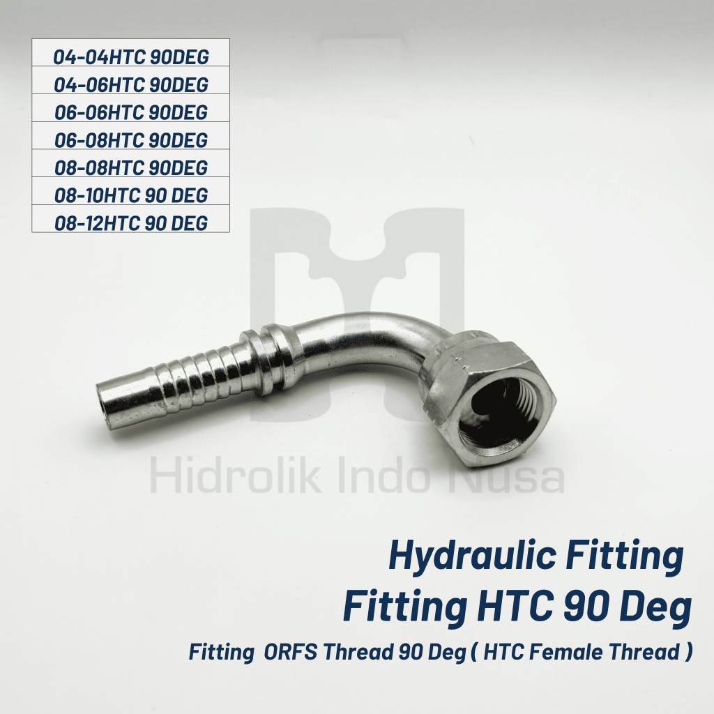 Hydraulic Fitting HTC 90 Deg Female ( Size 1/4" - 1/2" ) / Fitting HTC 90 Deg  Carbon Steel / Hidrol