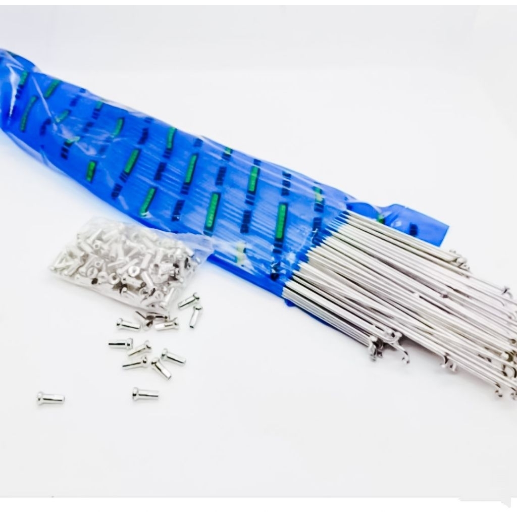 Jari Jari Sepeda Stainless 27.5 Ruji Sepeda Warna Chrome Silver