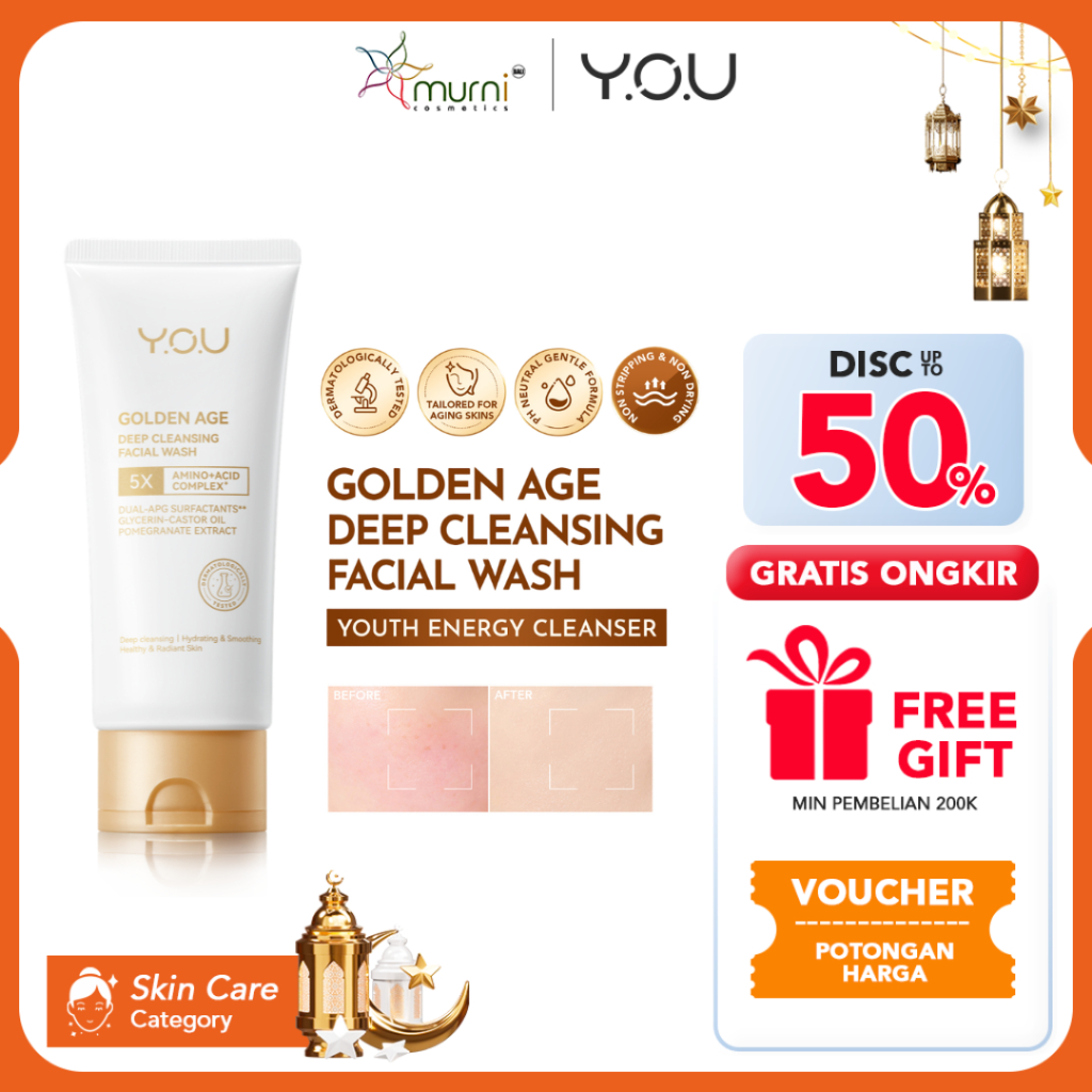 [NEW] YOU Golden Age Deep Cleansing Facial Wash 100g Anti Aging Cleanser for Firming Skin - Sabun Cu