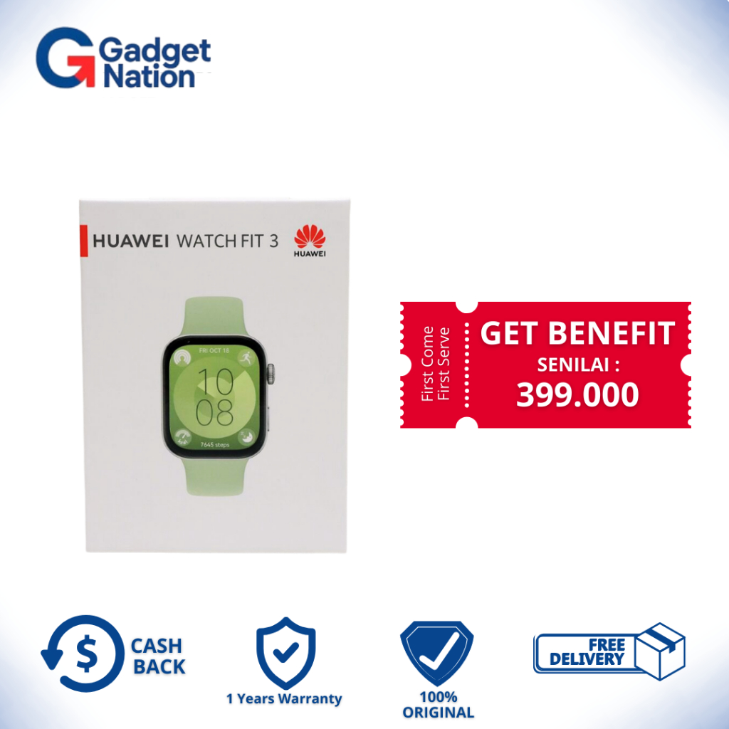 [PROMO] HUAWEI Watch Fit 3 HarmonyOS SmartWatch Original Garansi Resmi