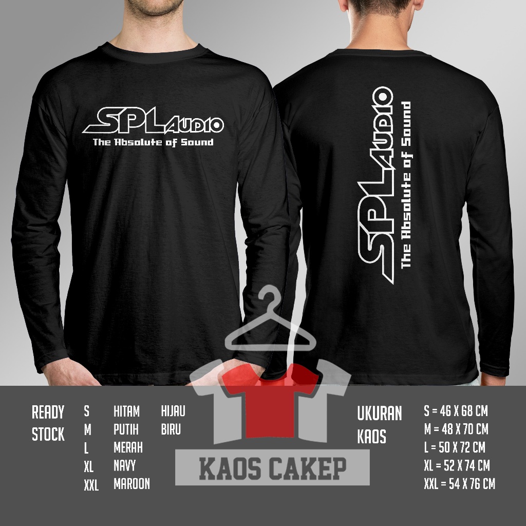 Kaos SPL Audio The Absolute Of Sound Vertikal Lengan Panjang Baju Distro