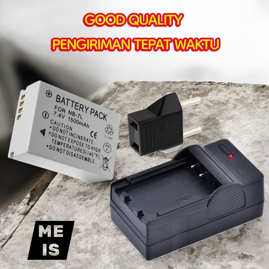 Charger & Baterai Canon NB-7L Powershot G10 G11 G12 SX30IS SX30 Casan Batre
