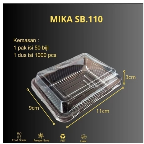 KemasanYA NESTO MIKA MINI MIKA BROWNIES MINI SB110 NESTO KOTAK MIKA KECIL KOTAK MIKA KECIL