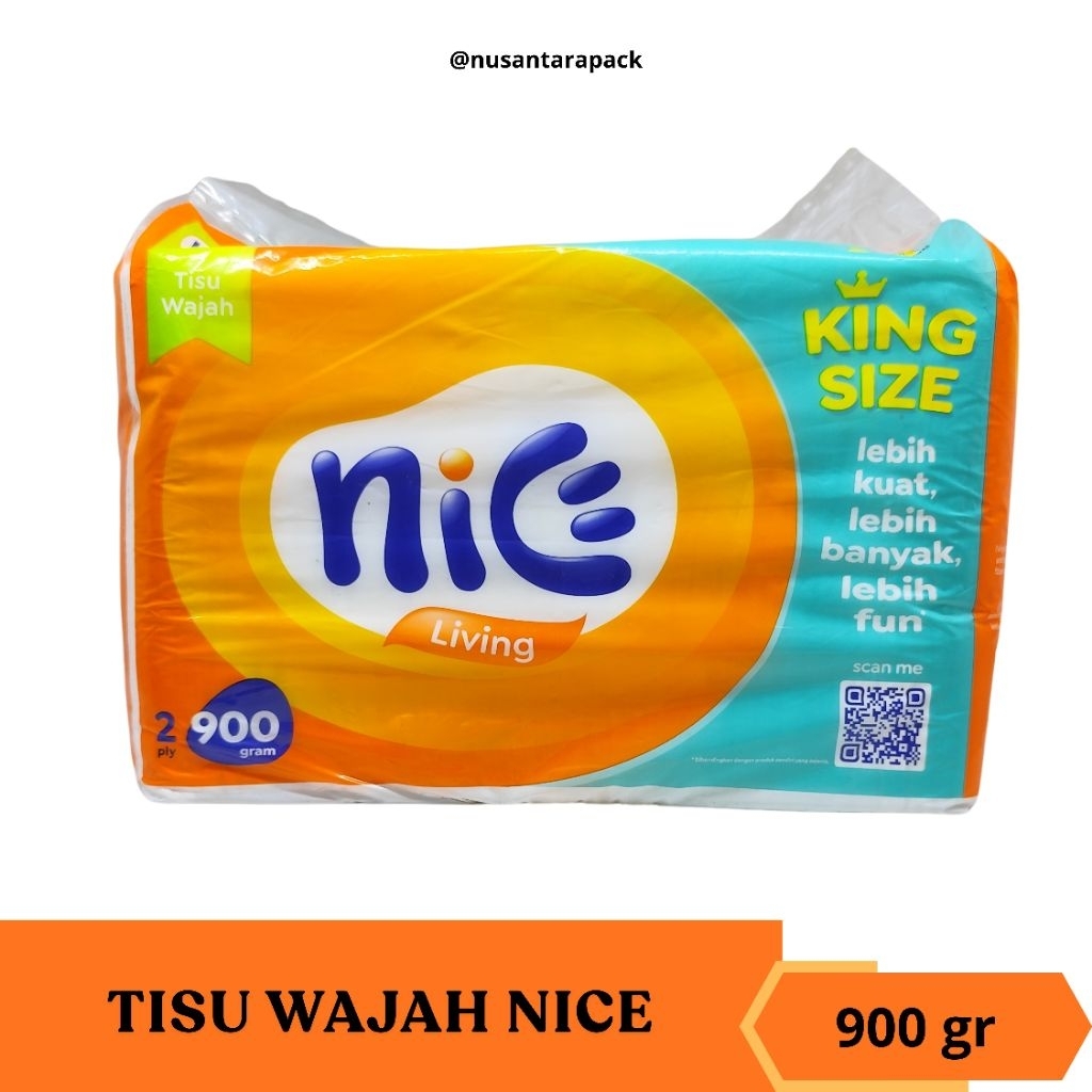 Tisu Wajah Nice 900 Gram 2 Ply King Size | Tisu Besar Tebal Lembut Hemat Keluarga