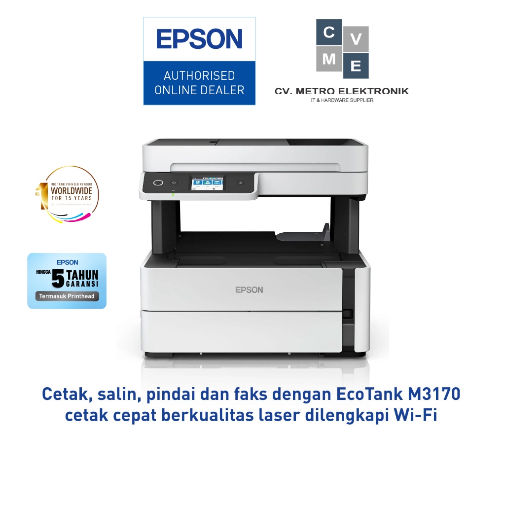 PRINTER EPSON M3170 M-3170 M 3170 INKJET MONOCHROME GARANSI RESMI