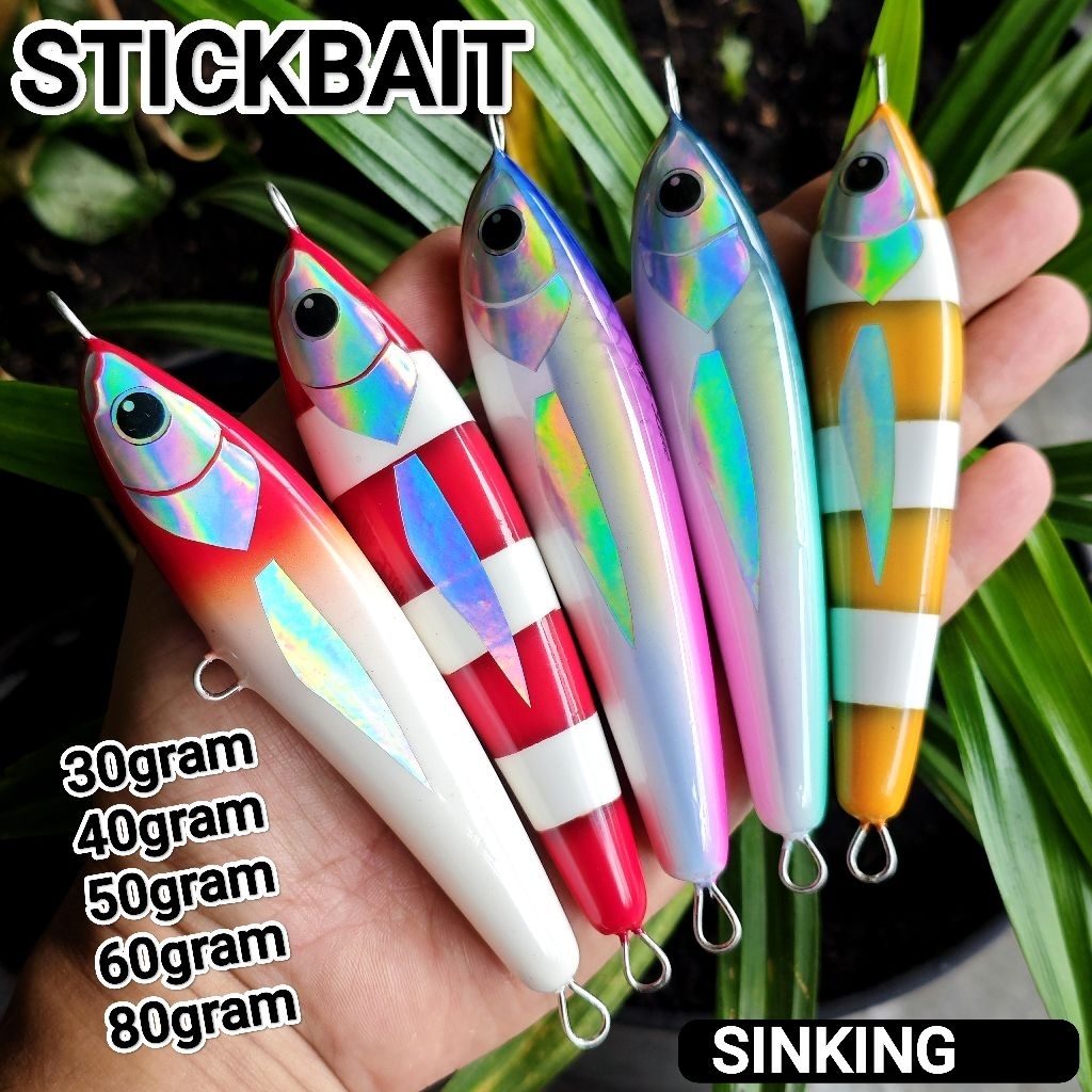 STICKBAIT HANDMADE bahan kayu umpan casting laut