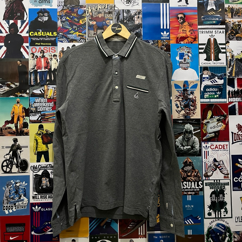 Long Sleeve / Polo Shirt / Rugby Shirt / Vintage / Second / BEAN POLE