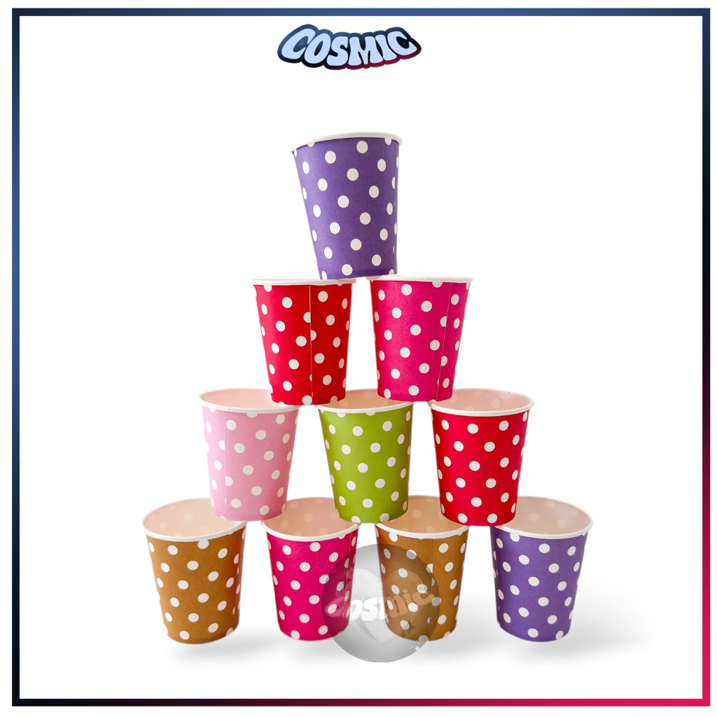 GELAS KERTAS KECIL POLKADOT / SMALL PAPER CUP