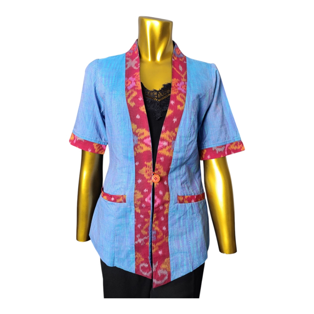 BATIK ENDEK TENUN ATASAN BLOUSE KHAS BALI WANITA