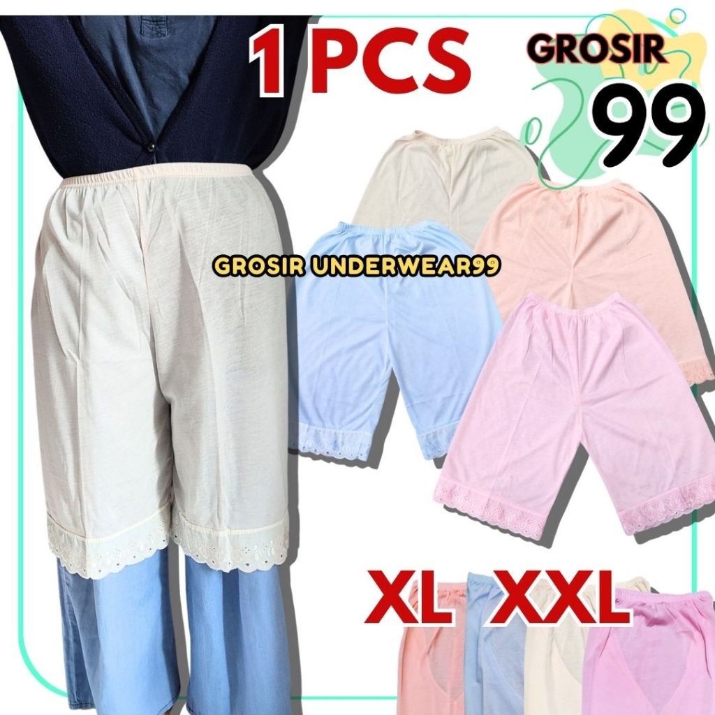 TERLARIS ANDROK CELANA DALAMAN WANITA / ANDROK WARNA, CELANA KULOT XL/XXL GROSIR99