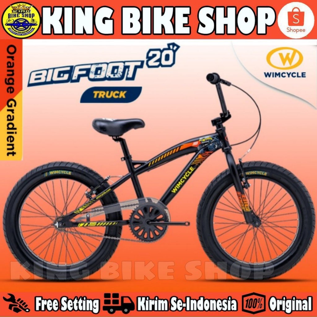 Sepeda Anak Laki BMX WIMCYCLE BIGFOOT LIGHT 20 Inch Ban Jumbo 3.0