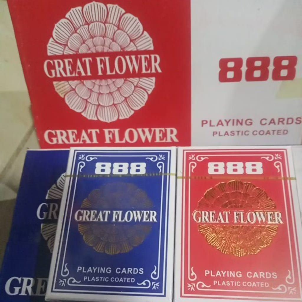 REMI GREAT FLOWER 888-KARTU REMI KUALITAS BAGUS HALUS LICIN 12 PCS