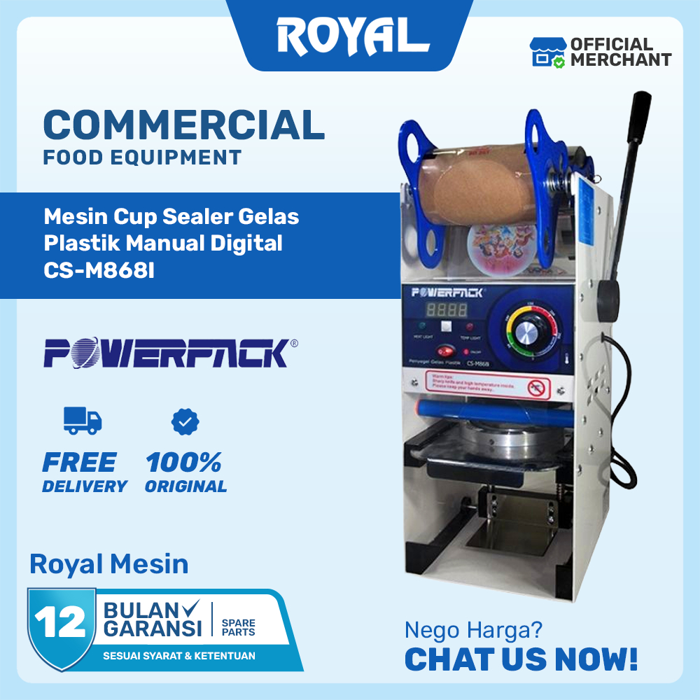 Mesin Cup Sealer Gelas Plastik Manual Digital Counter CS-M868I POWERPACK