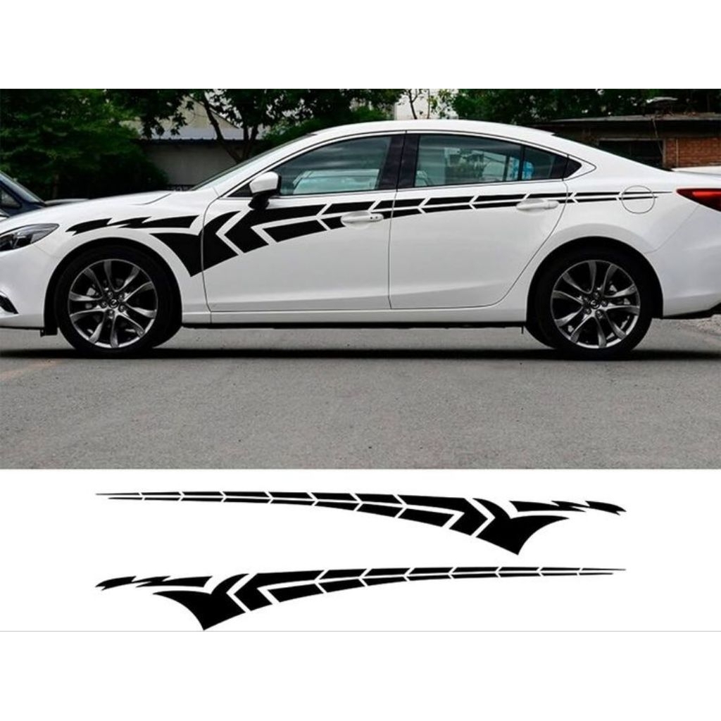 Sticker mobil sedan civic Corolla Altis Camry Mazda dll stiker list universal mobil sedan keren