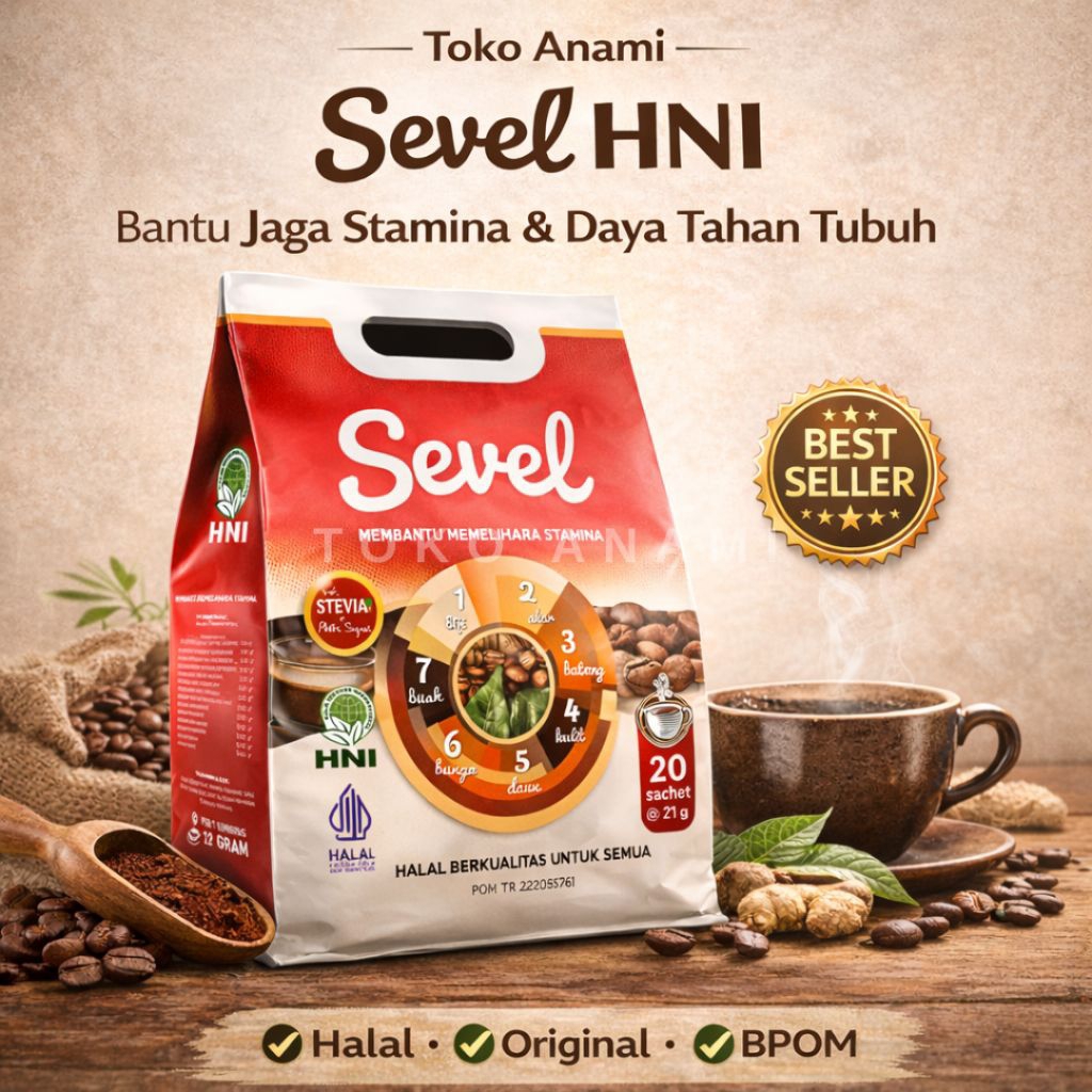 Sevel HNI Kopi 7 Elemen Original | Kopi Herbal Stamina Tubuh Pria Wanita