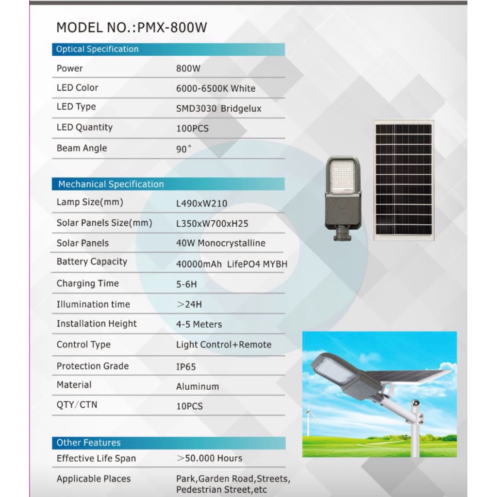 Lampu jalan solar cell 800 watt 800w lampu jalan tenaga surya 800w 800 watt