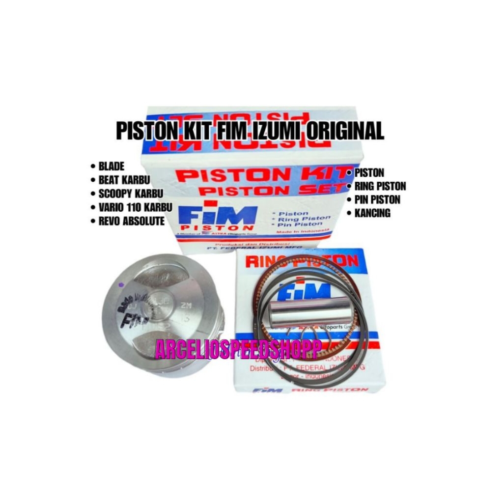 piston (seher) fim 54mm beat karbu 130cc ORIGINAL