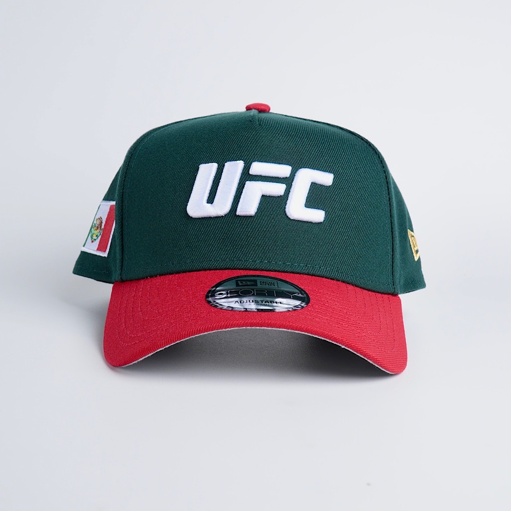 topi new era original ufc glove mexico green red