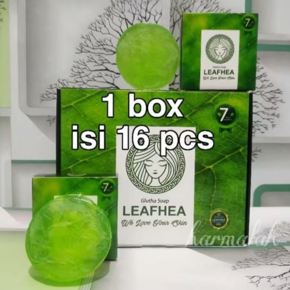 Leafhea Gluta soap 1 box 16 pcs | Sabun Leafhea Kemasan Lama | Sabun Leafhea Gluta Soap