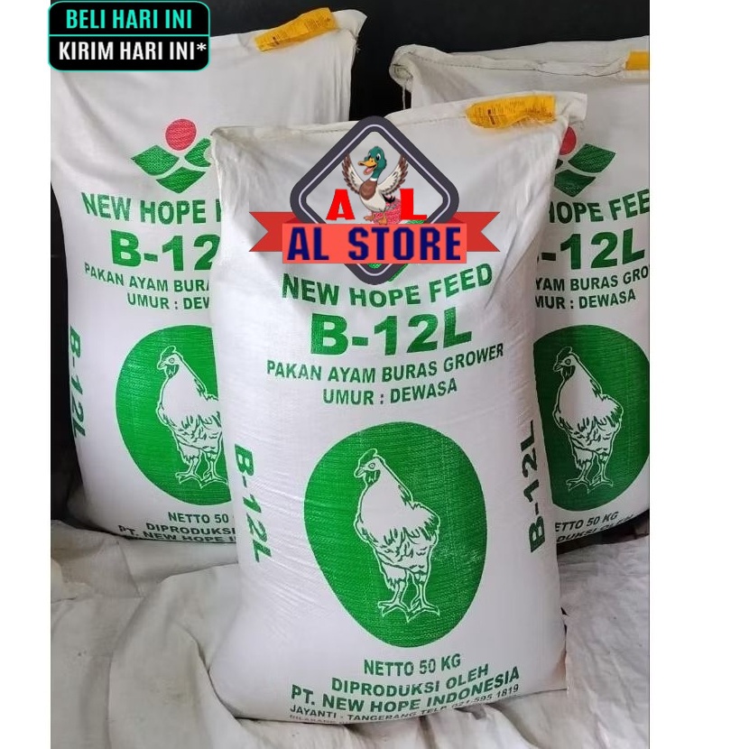 Termurah Pur B 12L Pakan Ayam Pedaging Dewasa Kemasan  1karung 50kg Repack