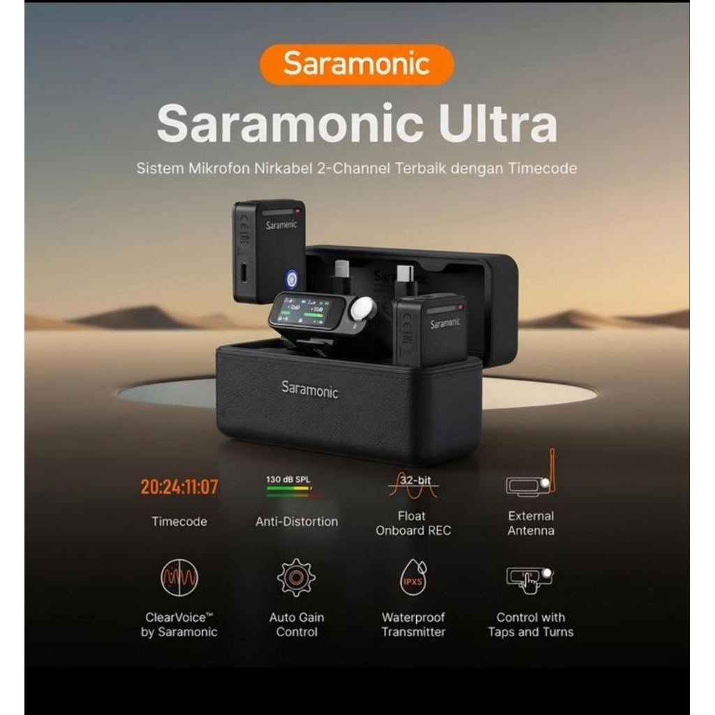 Saramonic Ultra 01 02 03 04 Wireless Microphone Mic Mikrofon Nirkabel Vlog Recording