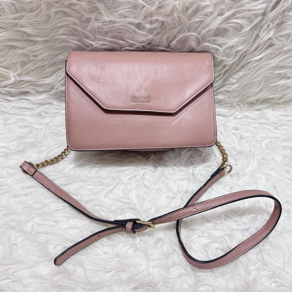 Tas selempang Dusty pink Latem