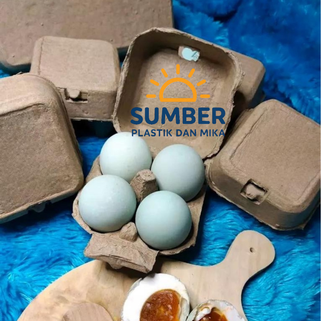 12pcs Paper egg tray 4 lubang/ tray telur paper/ box telur paper / Mika Telur Kertas 4 lubang sudah 
