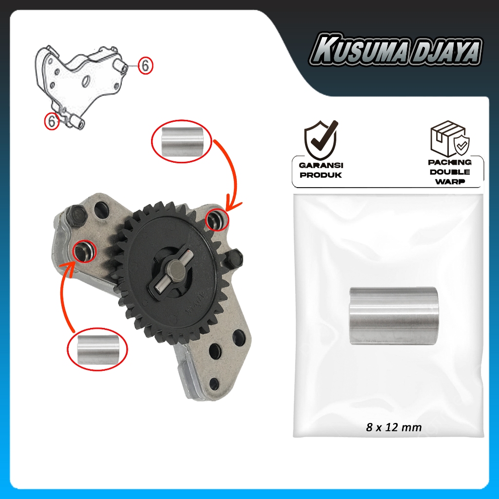PIN DOWEL BOSH POMPA OLI POMPA OLI KARISMA SUPRA X 125 KARBU FI 8X12 SATUAN
