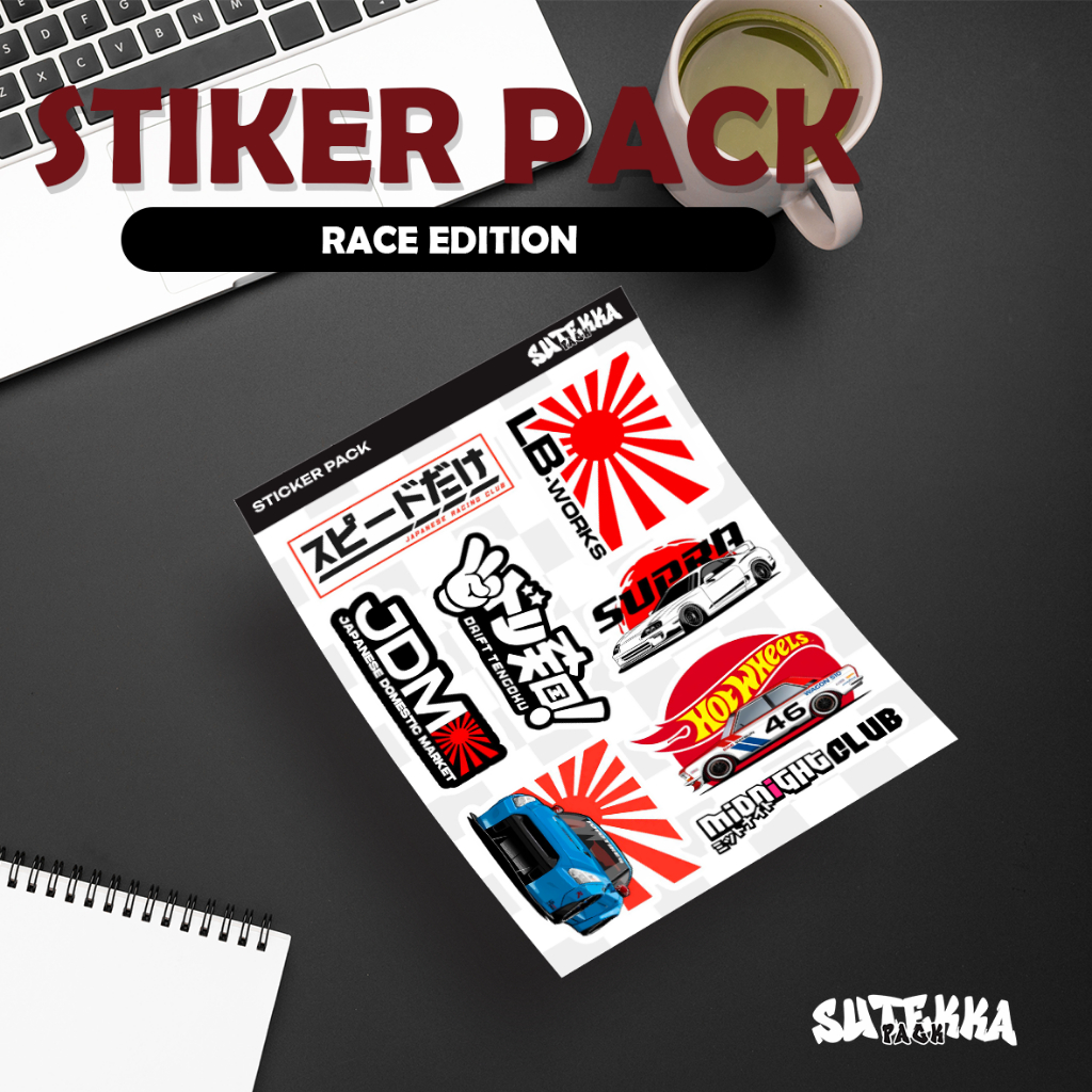 STICKER PACK RACE / STICKER RACING / STICKER AESTHETIC