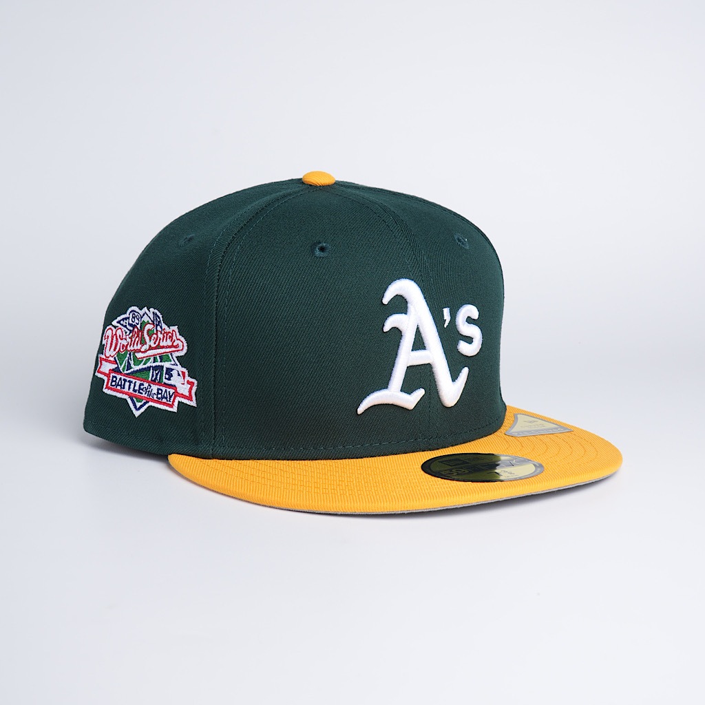 topi new era original oakland athletics world series 1989 green two tone