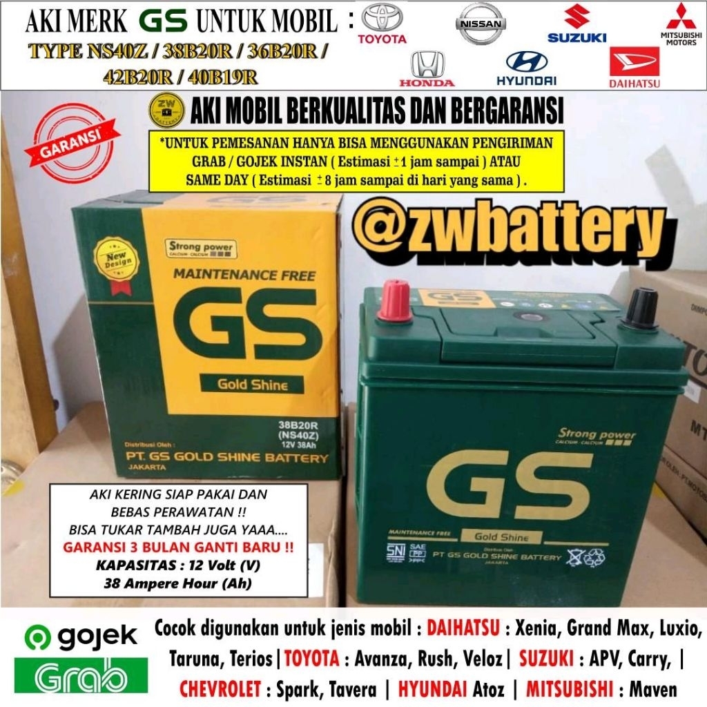 AKI MOBIL XENIA, APV, LUXIO, CARRY, TARUNA NS40Z GS MF AKI KERING