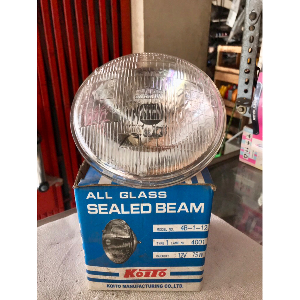 SEALED BEAM LAMPU SOROT ENGKEL MERK KOITO JAPAN 4B-1-12 ORIGINAL KOITO