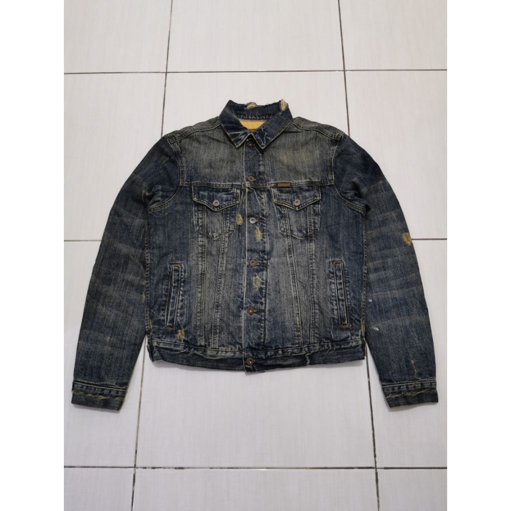 vintage jacket denim ezra fitch (pendiri abercrombie & fitch )