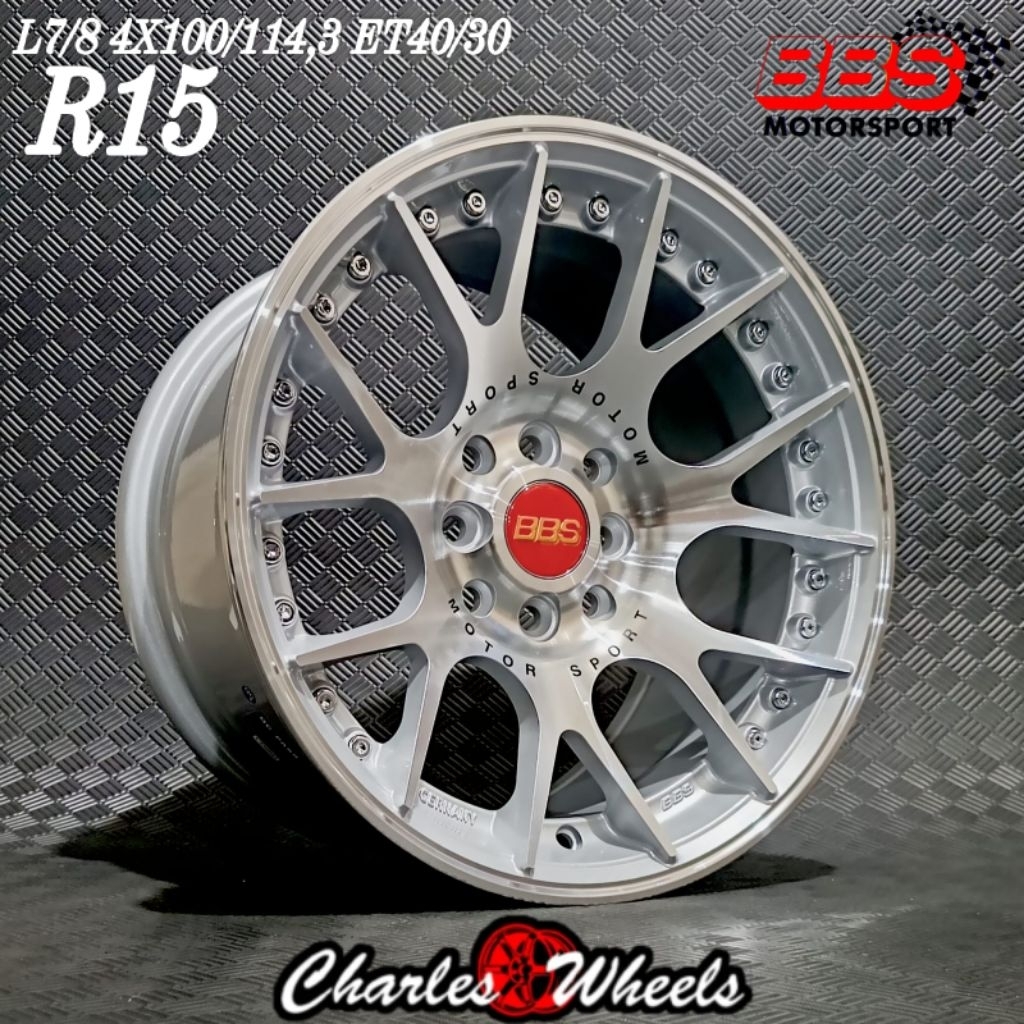 JUAL VELG BBS CHR R15 4X100/114,3 BRIO SIGRA AGYA AYLA DLL