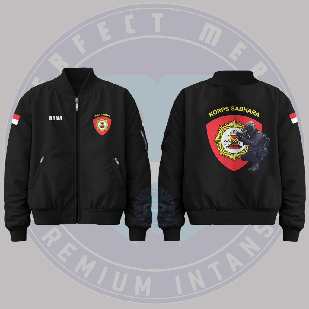 Jaket Bomber Waterproof Anti Air Premium Korps Sabhara Samapta Bhayangkara