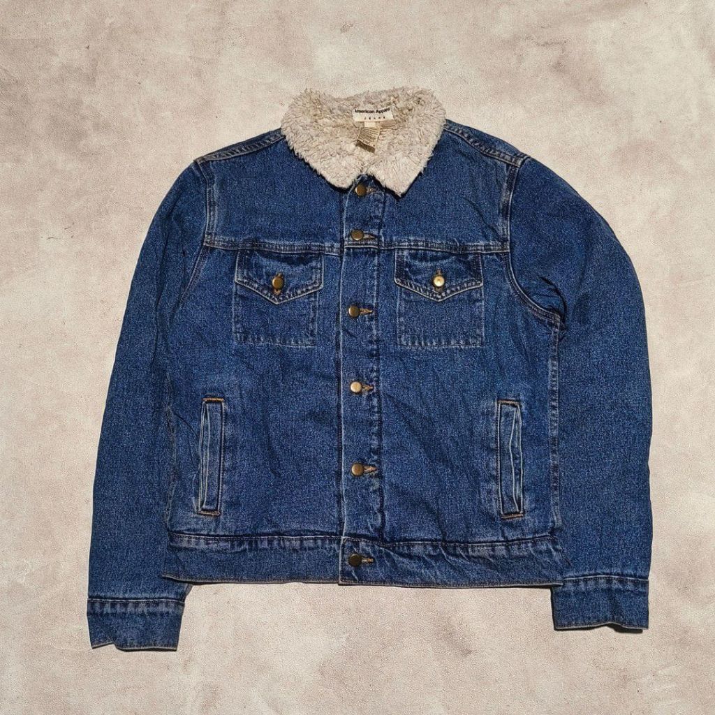 Jaket denim jeans trucker American apparel Sherpa