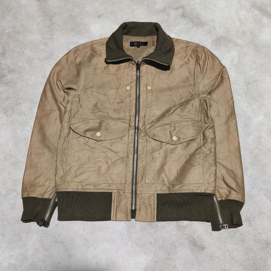 Jaket bomber pria raggio dest coklat