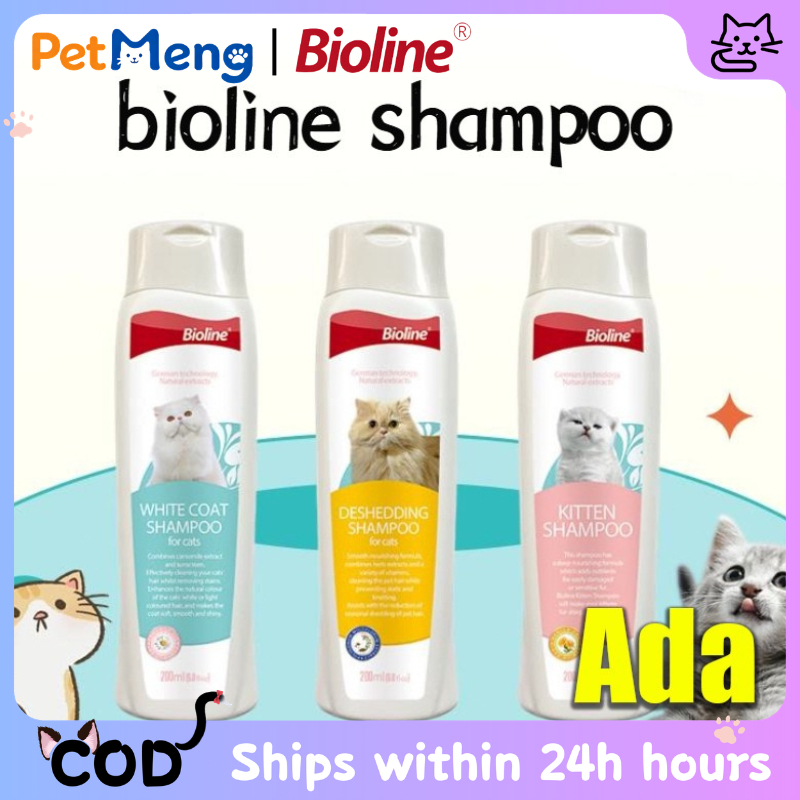 [Bioline] Shampo Kucing 200ml | Shampo Anti Rontok dan Deshedding | Shampo Pemutih untuk Kucing, Ant