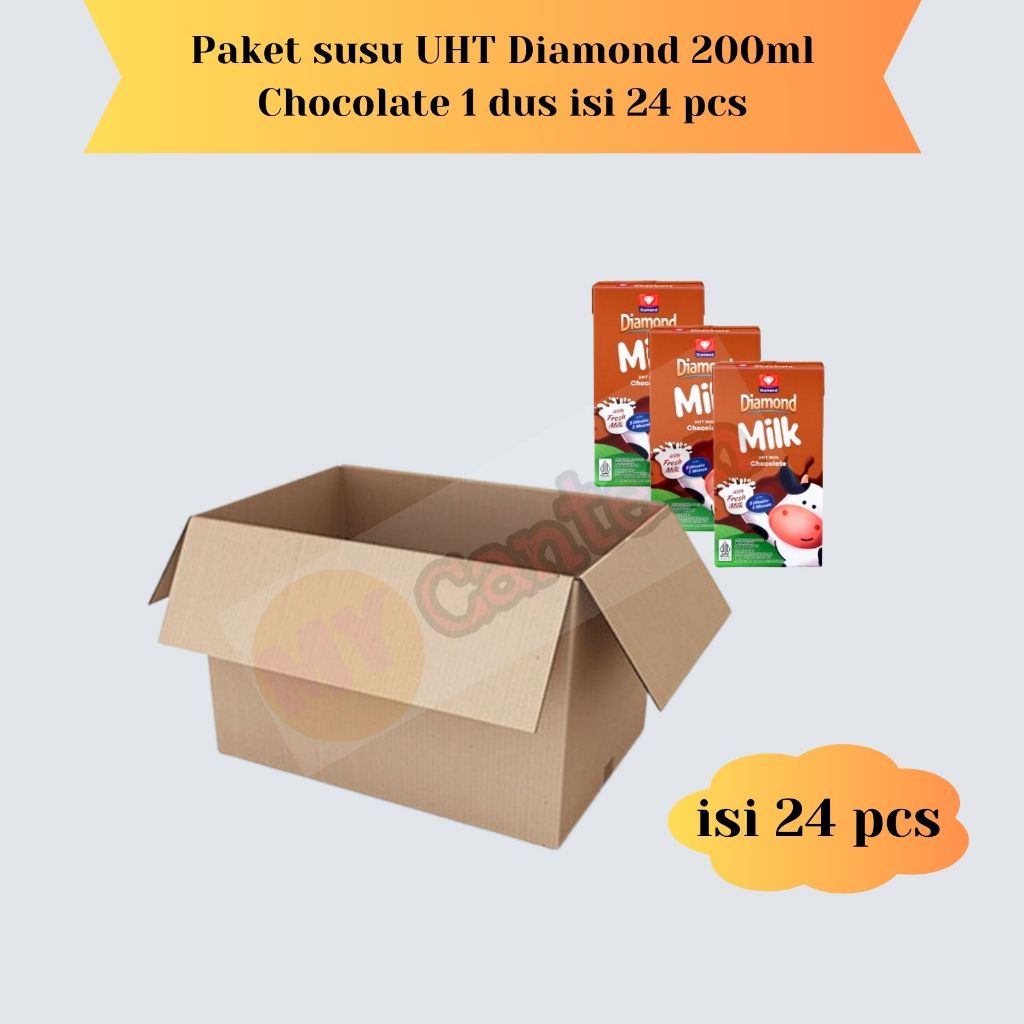 Paket susu UHT Diamond 200ml Chocolate 1 dus isi 24pcs