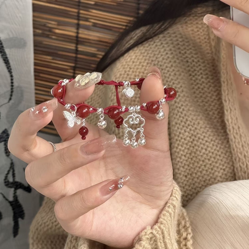 [COD] Gelang Tenun Lonceng Awan Gelang Couple Wanita Gelang Manik Manik Aesthetic anak perempuan Fas