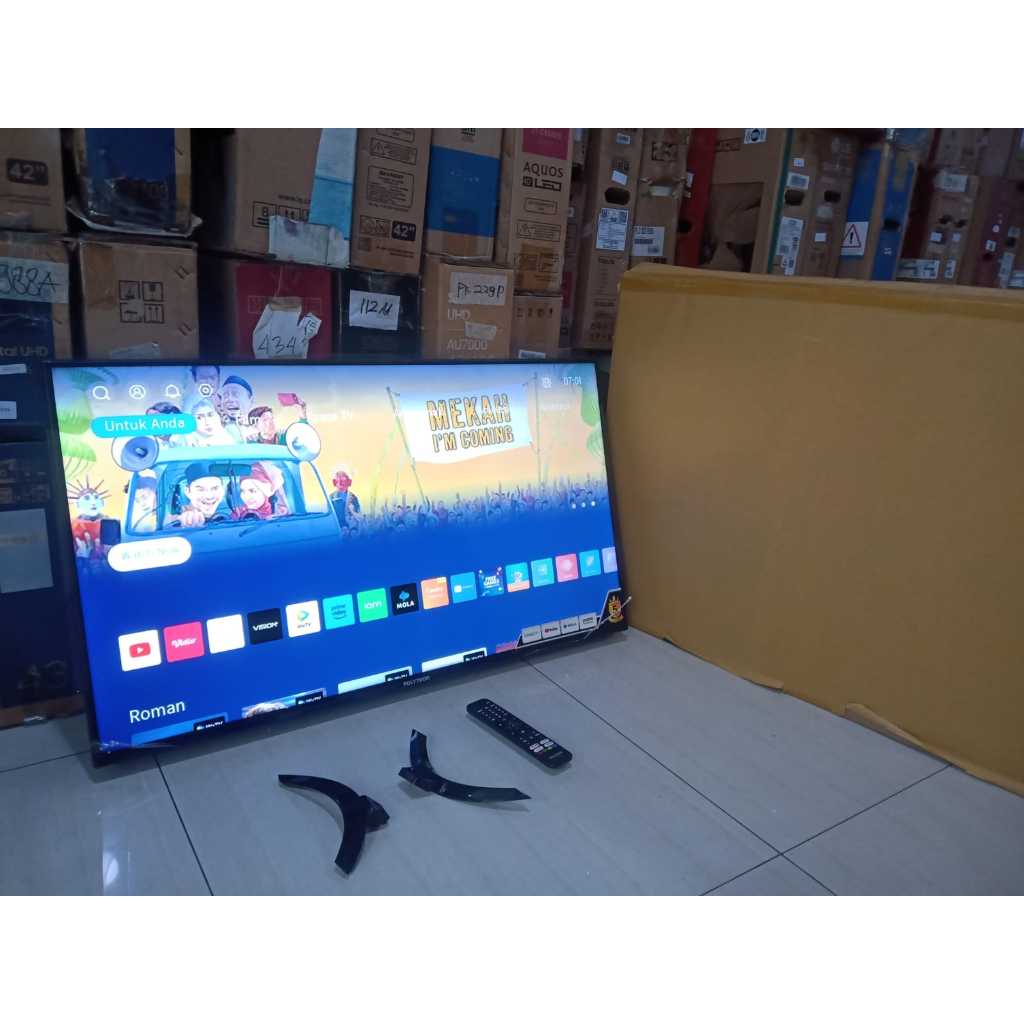 SMART TV LED POLYTRON 40 INC FULL HD BISA YOUTUBE SUDAH DIGITAL TANPA STB (BK)