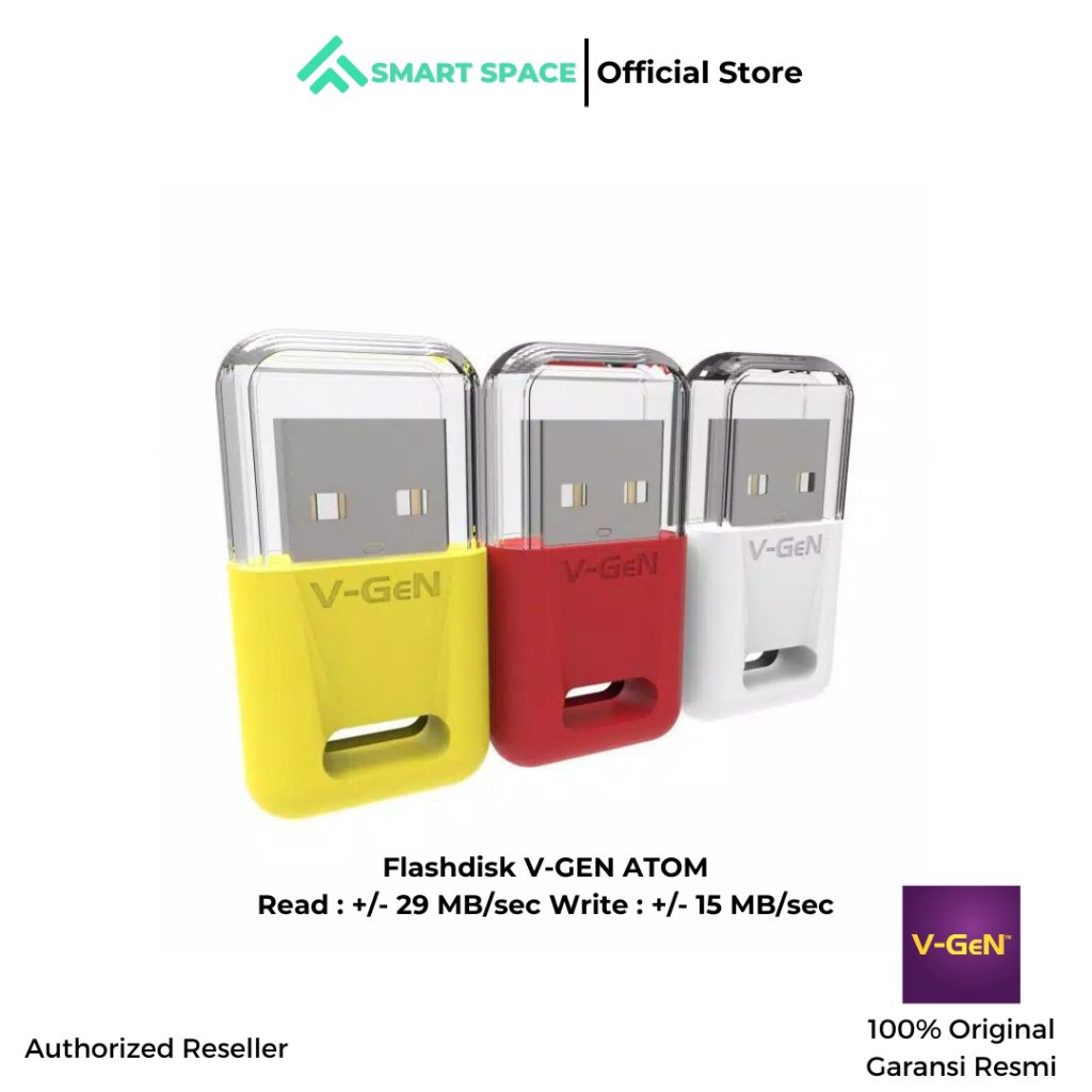 USB Flashdisk VGEN ATOM 8GB 16GB 32GB 64GB USB 2.0 Flashdrive Flash Disk Water Proof V-Gen Original 