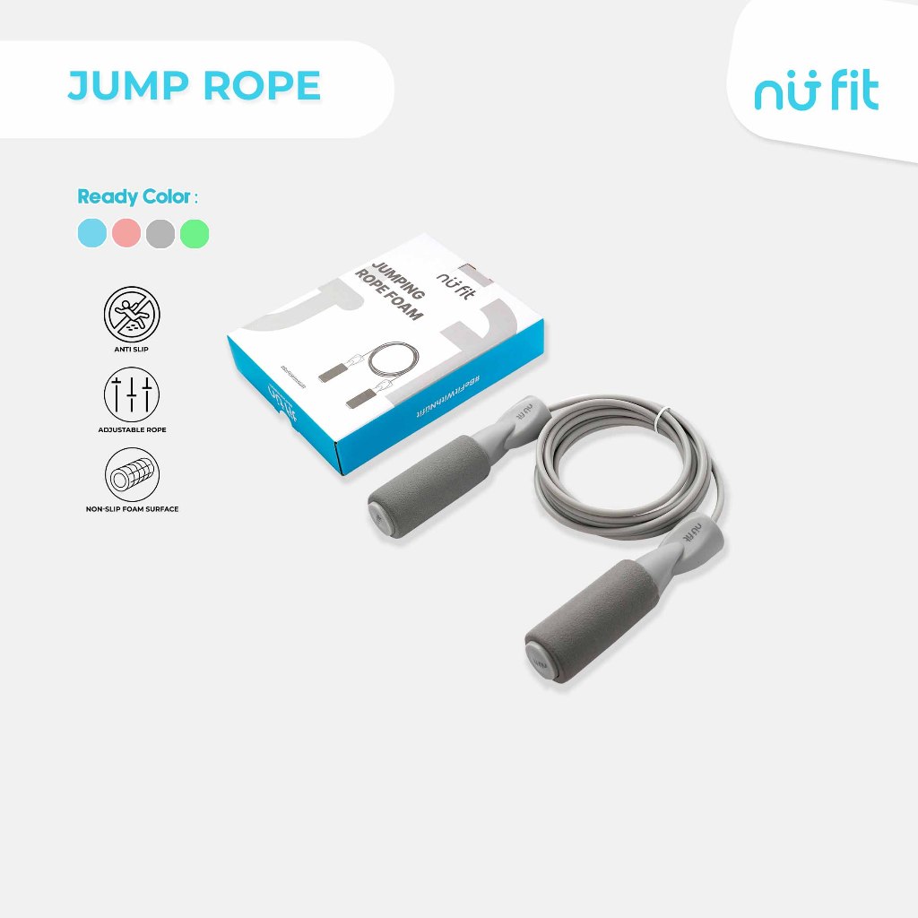 NU - FIT  - Foam Jump Rope - Tali Skipping - Skipping Premium - Lompat Tali  - Skipping Rope -Tali S