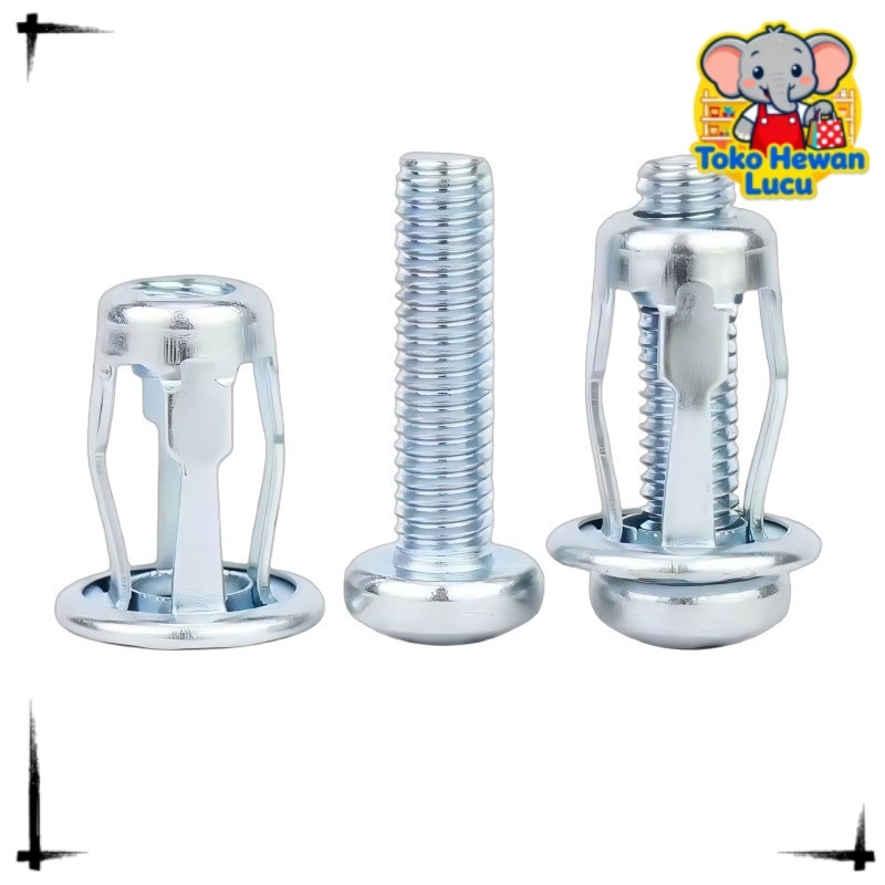 Mur Rivet Bunga M4/M5/M6/M8 Baja Karbon Galvanis