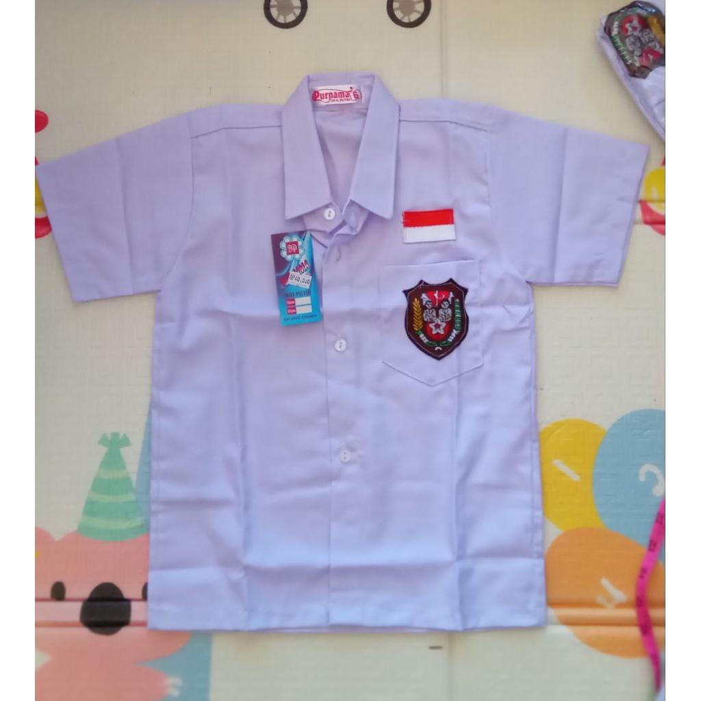 Baju Seragam Sekolah SD Lengan Pendek - Nyaman, Tidak Tembus Pandang, Jahitan Rapi