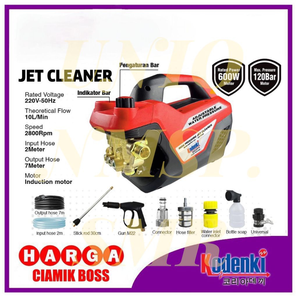 Mesin Kodenki KDK-8120V Jet Cleaner Tekanan Tinggi 120 Bar